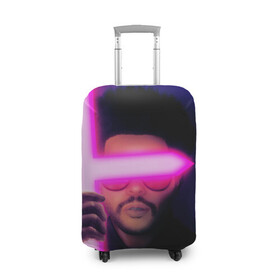 Чехол для чемодана 3D с принтом The Weeknd - Blinding Lights в Екатеринбурге, 86% полиэфир, 14% спандекс | двустороннее нанесение принта, прорези для ручек и колес | blinding lights | music | pop | star boy | the weekend | the weeknd | музыка | уикенд