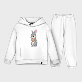 Детский костюм хлопок Oversize с принтом Зайка в Екатеринбурге,  |  | Тематика изображения на принте: животное | зайчик | заяц | зверь | кролик | морковка | пушистый | серый зайка | уши | хвост