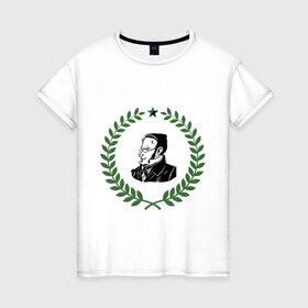 Женская футболка хлопок с принтом Макс Штирнер в Екатеринбурге, 100% хлопок | прямой крой, круглый вырез горловины, длина до линии бедер, слегка спущенное плечо | anarchy | spook | stirner | анархизм | исторические личности | философы | штирнер