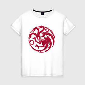 Женская футболка хлопок с принтом Logo Targaryen Quotes в Екатеринбурге, 100% хлопок | прямой крой, круглый вырез горловины, длина до линии бедер, слегка спущенное плечо | crow | fire and blood | game of thrones | lannister | stark | statwb | targaryen | винтерфел | ворон | игра престолов | король ночи | ланнистер | лютоволк | мать драконов | пламя и кровь | север | старки | таргариен | черные крылья