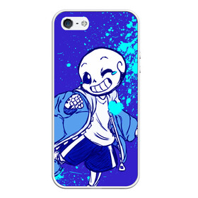 Чехол для iPhone 5/5S матовый с принтом UNDERTALE SANS BLUE в Екатеринбурге, Силикон | Область печати: задняя сторона чехла, без боковых панелей | Тематика изображения на принте: sans | undertale | андертале | андертейл | гтвукефду | игра | подземная история | подземная сказка | санс | ундертале