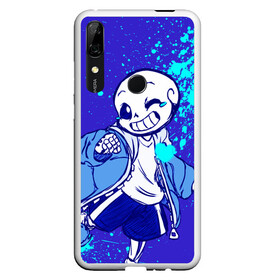 Чехол для Honor P Smart Z с принтом UNDERTALE SANS BLUE в Екатеринбурге, Силикон | Область печати: задняя сторона чехла, без боковых панелей | sans | undertale | андертале | андертейл | гтвукефду | игра | подземная история | подземная сказка | санс | ундертале