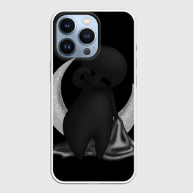 Чехол для iPhone 13 Pro с принтом Соня в Екатеринбурге,  |  | black | dark | dream | gothic | gray | monochrome | moon | mork2028 | night | shadow | sleep | sleepy | готический | луна | месяц | монохромный | морк2028 | ночь | серый | сон | сонливость | сонный | тень | тьма | чёрно белый | чёрный