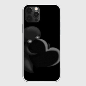 Чехол для iPhone 12 Pro Max с принтом Сердце в Екатеринбурге, Силикон |  | black | dark | gothic | gray | heart | monochrome | mork2028 | shadow | готический | монохромный | морк2028 | сердце | серый | тень | тьма | чёрно белый | чёрный