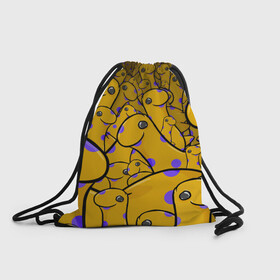 Рюкзак-мешок 3D с принтом Nessy в Екатеринбурге, 100% полиэстер | плотность ткани — 200 г/м2, размер — 35 х 45 см; лямки — толстые шнурки, застежка на шнуровке, без карманов и подкладки | titanfall | баннер | милое | несси | рисованный