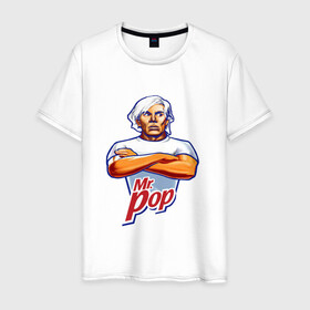 Мужская футболка хлопок с принтом Энди Уорхол Mr.pop в Екатеринбурге, 100% хлопок | прямой крой, круглый вырез горловины, длина до линии бедер, слегка спущенное плечо. | andy warhol | искусство | художник | энди уорхол