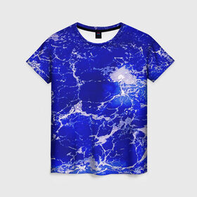 Женская футболка 3D с принтом Морские волны! в Екатеринбурге, 100% полиэфир ( синтетическое хлопкоподобное полотно) | прямой крой, круглый вырез горловины, длина до линии бедер | гавайи. | море | океан | отдых | пляж | спокойствие | штиль