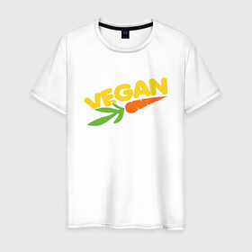 Мужская футболка хлопок с принтом Веган - Морковь в Екатеринбурге, 100% хлопок | прямой крой, круглый вырез горловины, длина до линии бедер, слегка спущенное плечо. | green | greenpaece | nature | sport | vegan | yoga | веган | вегетарианец | гринпис | еда | животные | жизнь | здоровье | зеленый | йога | мир | овощи | пища | планета | природа | растение | спорт | тело | фрукты