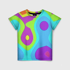 Детская футболка 3D с принтом Калейдоскоп в Екатеринбурге, 100% гипоаллергенный полиэфир | прямой крой, круглый вырез горловины, длина до линии бедер, чуть спущенное плечо, ткань немного тянется | абстракция | калейдоскоп | пестрое | разноцветное