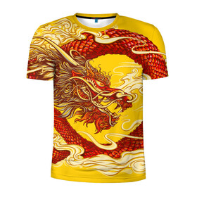 Мужская футболка 3D спортивная с принтом Китайский Дракон, China Dragon в Екатеринбурге, 100% полиэстер с улучшенными характеристиками | приталенный силуэт, круглая горловина, широкие плечи, сужается к линии бедра | Тематика изображения на принте: chinese dragon | dhina dragon | dragon | азиатский дракон | восточный дракон | дракон | китайские драконы | китайский дракон | красный дракон | традиционный китайский дракон | японский дракон