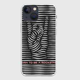 Чехол для iPhone 13 mini с принтом Рождён быть Рок Звездой в Екатеринбурге,  |  | born to be rockstar | rock | rockstar | рок | рокзвезда | рокстар