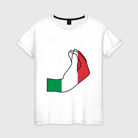 Женская футболка хлопок с принтом Италия в Екатеринбурге, 100% хлопок | прямой крой, круглый вырез горловины, длина до линии бедер, слегка спущенное плечо | among us impasta | italy | италия | италияфинал | че2021 | чемпионевропы