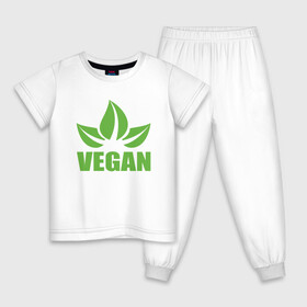 Детская пижама хлопок с принтом Веган в Екатеринбурге, 100% хлопок |  брюки и футболка прямого кроя, без карманов, на брюках мягкая резинка на поясе и по низу штанин
 | green | greenpaece | nature | sport | vegan | yoga | веган | вегетарианец | гринпис | еда | животные | жизнь | здоровье | зеленый | йога | мир | овощи | пища | планета | природа | растение | спорт | тело | фрукты