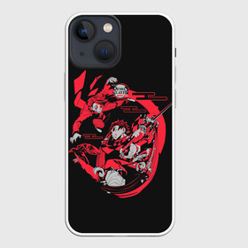 Чехол для iPhone 13 mini с принтом Клинок в действии в Екатеринбурге,  |  | anime | kamado | kimetsu no yaiba | аниме | анимэ | камадо | клинок рассекающий демонов