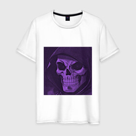 Мужская футболка хлопок с принтом skeleton в Екатеринбурге, 100% хлопок | прямой крой, круглый вырез горловины, длина до линии бедер, слегка спущенное плечо. | skeleton | голова | кости | нежить | скелетрон | череп