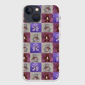Чехол для iPhone 13 mini с принтом Медведи на ковре в Екатеринбурге,  |  | игрушки | ковёр | медведи | медвежата | мех | плюш