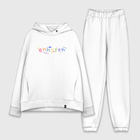 Женский костюм хлопок Oversize с принтом ENHYPEN with cute doodles в Екатеринбурге,  |  | 3racha | bts | bts idol | drake | enhypen | exid hot pink | ikon | kpop | sleepy baby wolf | stay gold | with cute doodles | кейпоп | корейская музыка | корея | кпоп | поп