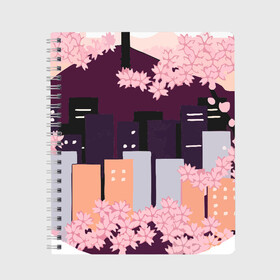 Тетрадь с принтом Seoul Tower With Woodblock в Екатеринбурге, 100% бумага | 48 листов, плотность листов — 60 г/м2, плотность картонной обложки — 250 г/м2. Листы скреплены сбоку удобной пружинной спиралью. Уголки страниц и обложки скругленные. Цвет линий — светло-серый
 | Тематика изображения на принте: 3racha | bts | bts idol | drake | exid hot pink | ikon | kpop | seoul tower with woodblock style cherry blossoms south korea | sleepy baby wolf | stay gold | кейпоп | корейская музыка | корея | кпоп | поп