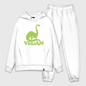 Мужской костюм хлопок OVERSIZE с принтом Dino Vegan в Екатеринбурге,  |  | green | greenpaece | nature | sport | vegan | yoga | веган | вегетарианец | гринпис | динозавр | еда | животные | жизнь | здоровье | зеленый | йога | мир | овощи | пища | планета | природа | растение | спорт | тело | фрукты