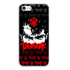 Чехол для iPhone 5/5S матовый с принтом BERSERK (ЛОГО) в Екатеринбурге, Силикон | Область печати: задняя сторона чехла, без боковых панелей | anime | berserk | manga | аниме | берсерк | гатс | манга | череп