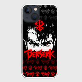 Чехол для iPhone 13 mini с принтом BERSERK (ЛОГО) в Екатеринбурге,  |  | anime | berserk | manga | аниме | берсерк | гатс | манга | череп