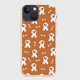 Чехол для iPhone 13 mini с принтом Пёс и кость в Екатеринбурге,  |  |  кость |  питомец | домашнее животное | кости | косточка | косточки | любителям собак | пёс | пёсик | пёсики | псы | собака | собаки | собачка | собачки | узор | щенки | щенок