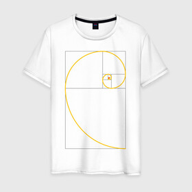 Мужская футболка хлопок с принтом Perfection в Екатеринбурге, 100% хлопок | прямой крой, круглый вырез горловины, длина до линии бедер, слегка спущенное плечо. | love | perfection | идеал | любовь | сердце | спираль | фибоначчи