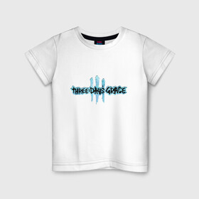 Детская футболка хлопок с принтом Three Days Grace Logo в Екатеринбурге, 100% хлопок | круглый вырез горловины, полуприлегающий силуэт, длина до линии бедер | alternative | metall | music | rock | three days grace | альтернатива | металл | музыка | рок | три дэйс грэйс