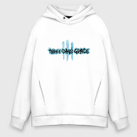 Мужское худи Oversize хлопок с принтом Three Days Grace Logo в Екатеринбурге, френч-терри — 70% хлопок, 30% полиэстер. Мягкий теплый начес внутри —100% хлопок | боковые карманы, эластичные манжеты и нижняя кромка, капюшон на магнитной кнопке | alternative | metall | music | rock | three days grace | альтернатива | металл | музыка | рок | три дэйс грэйс