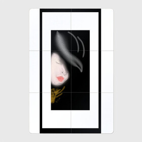 Магнитный плакат 2Х3 с принтом Лицо девушки Нуар в Екатеринбурге, Полимерный материал с магнитным слоем | 6 деталей размером 9*9 см | девушка | лицо | мелки | нуар