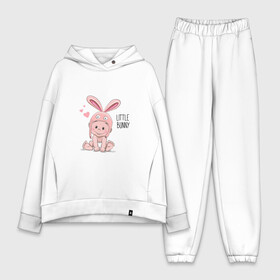 Женский костюм хлопок Oversize с принтом Мой зайчонок в Екатеринбурге,  |  | little | little bunny | зайчик | малыш | младенец | новорожденный | ребенок