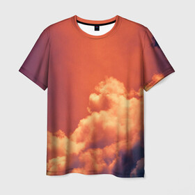 Мужская футболка 3D с принтом РАЙ ПОСЛЕ ДОЖДЯ в Екатеринбурге, 100% полиэфир | прямой крой, круглый вырез горловины, длина до линии бедер | блаженство | дождь | облака | природа | рай | свечение | солнце | умиротворение