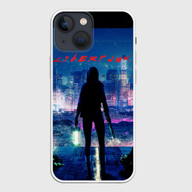 Чехол для iPhone 13 mini с принтом КИБЕРПАНК НАЙТ СИТИ в Екатеринбурге,  |  | cuberpunk 2077 | будущее | ви | джонни сильверхенд | киану ривз | мелиса | найт сити | рок н рол | самурай