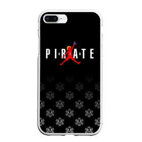 Чехол для iPhone 7Plus/8 Plus матовый с принтом PIRATE AIR One Piece в Екатеринбурге, Силикон | Область печати: задняя сторона чехла, без боковых панелей | anime | manga | monkey d. luffy | one piece | аниме | баскетбол | баскетболист | большой куш | ван пис | вон пис | джордан | капитан | король пиратов | лого | логотип | луси | луфи | луффи | манга | манки д. луффи | мугивара