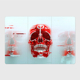 Магнитный плакат 3Х2 с принтом Fallout Череп в Екатеринбурге, Полимерный материал с магнитным слоем | 6 деталей размером 9*9 см | fallout | банда черепа | красный череп | радиация | фаллаут череп | фвллаут | череп