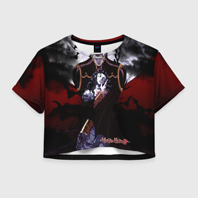 Женская футболка Crop-top 3D с принтом Ди: Охотник на вампиров в Екатеринбурге, 100% полиэстер | круглая горловина, длина футболки до линии талии, рукава с отворотами | вампир | граф | дампир | ди | магнус ли | наёмник | охотник