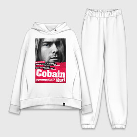 Женский костюм хлопок Oversize с принтом In memory of Kurt Cobain в Екатеринбурге,  |  | cobain | grunge | kurt | kurt cobain | nirvana | грандж | кобейн | курт | курт кобейн | нирвана | рок