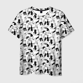 Мужская футболка 3D с принтом Коровы в Екатеринбурге, 100% полиэфир | прямой крой, круглый вырез горловины, длина до линии бедер | cow | бык | корова | коровка | коровы | скот | теленок | телята