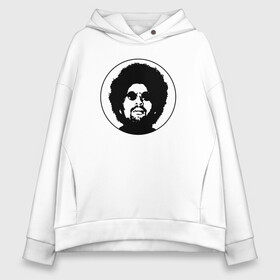 Женское худи Oversize хлопок с принтом GTAO DJ MOODYMANN в Екатеринбурге, френч-терри — 70% хлопок, 30% полиэстер. Мягкий теплый начес внутри —100% хлопок | боковые карманы, эластичные манжеты и нижняя кромка, капюшон на магнитной кнопке | Тематика изображения на принте: ammunation | auto | cayo | game | grand | gta | gta5 | ifruit | los santos | moodymann | online | perico | rockstar | securoserv | sessanta | theft | wasted | айфруит | гта | гта5 | игра | лос сантос | майкл | онлайн | потрачено | рокстар | тревор | франк