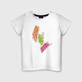 Детская футболка хлопок с принтом Markers в Екатеринбурге, 100% хлопок | круглый вырез горловины, полуприлегающий силуэт, длина до линии бедер | графика | рисунок | фломастер | цвет | штрих