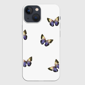Чехол для iPhone 13 mini с принтом Бабочки акварелью в Екатеринбурге,  |  | акварель | бабочка | крылья | насекомое | рисунок