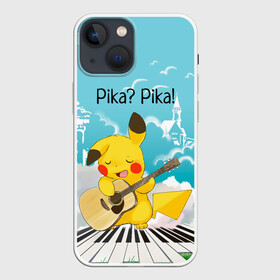 Чехол для iPhone 13 mini с принтом Пикачу играет на гитаре в Екатеринбурге,  |  | anime | picachu | pikachu | аниме | милый | пика | пикачу | покебол | покемон