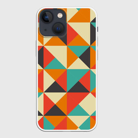 Чехол для iPhone 13 mini с принтом Треугольники в Екатеринбурге,  |  | геометрия | краски | кубы | минимализм | треугольники