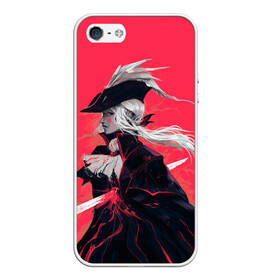 Чехол для iPhone 5/5S матовый с принтом Lady Maria в Екатеринбурге, Силикон | Область печати: задняя сторона чехла, без боковых панелей | Тематика изображения на принте: bloodborne | game | games | stranger | бладборн | игра | игры | леди мария | соулс | странник