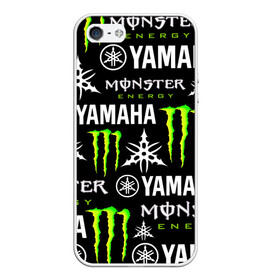 Чехол для iPhone 5/5S матовый с принтом YAMAHA X MONSTER / SPORT в Екатеринбурге, Силикон | Область печати: задняя сторона чехла, без боковых панелей | Тематика изображения на принте: monster energy | motorcycle | yamaha | yzf r6 | байк | байкер | зеленый | монстер | мотоспорт | мототехника | мотоцикл | мотоциклист | скутер | энергетик. | ямаха