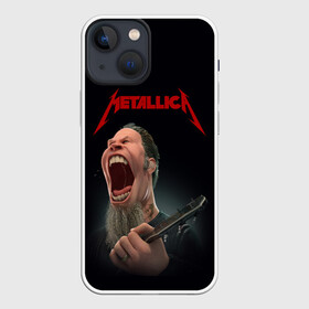 Чехол для iPhone 13 mini с принтом James Alan Hetfield | METALLICA (Z) в Екатеринбурге,  |  | james alan hetfield | kurt kobein | metallica | rock | джеймс хэтфилд | курт кобейн | металика | металлика | рок | супер звезда