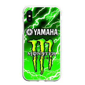 Чехол для iPhone XS Max матовый с принтом YAMAHA X MONSTER / SPORT в Екатеринбурге, Силикон | Область печати: задняя сторона чехла, без боковых панелей | Тематика изображения на принте: monster energy | motorcycle | yamaha | yzf r6 | байк | байкер | зеленый | монстер | мотоспорт | мототехника | мотоцикл | мотоциклист | скутер | энергетик. | ямаха