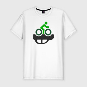 Мужская футболка хлопок Slim с принтом Осовбодите город в Екатеринбурге, 92% хлопок, 8% лайкра | приталенный силуэт, круглый вырез ворота, длина до линии бедра, короткий рукав | велосипед | город | пробки | транспорт | экология