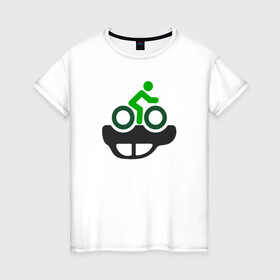 Женская футболка хлопок с принтом Осовбодите город в Екатеринбурге, 100% хлопок | прямой крой, круглый вырез горловины, длина до линии бедер, слегка спущенное плечо | велосипед | город | пробки | транспорт | экология