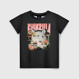 Детская футболка 3D с принтом Шинзилла в Екатеринбурге, 100% гипоаллергенный полиэфир | прямой крой, круглый вырез горловины, длина до линии бедер, чуть спущенное плечо, ткань немного тянется | chinchilla | chinzilla | чинзилла | шинзилла | шиншилла